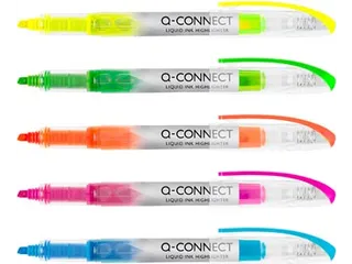 Q-connect Liquid Ink markeerstift Schuine punt Blauw - 2