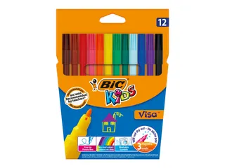 Kleurstiften BicKids Visa fijn assorti etui à 12 stuks - 1