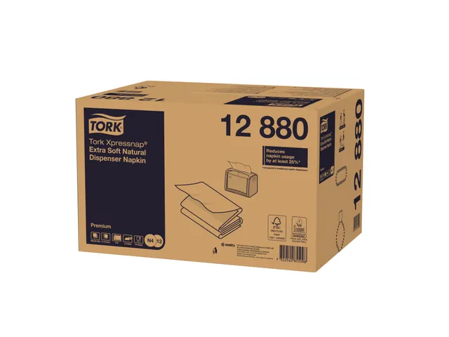 Serviette Tork 12880 Xpressnap Extra douce 2 ép Naturel