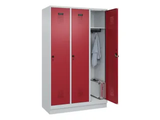 locker,HxBxD 1950x1200x500mm,3vak,vak B 400mm,draaigrendel,sokkel - 1