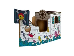 Kartonnen Piratenschip XL Bankers Box Play inkleurbaar