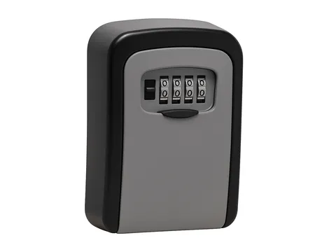 Sleutelkluis met combinatieslot 11.9 x 8.5 x 3.6cm Zwart Grijs