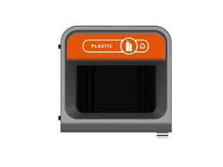Configure Recyclingstation Plastic 87 Liter Antraciet Oranje - 2