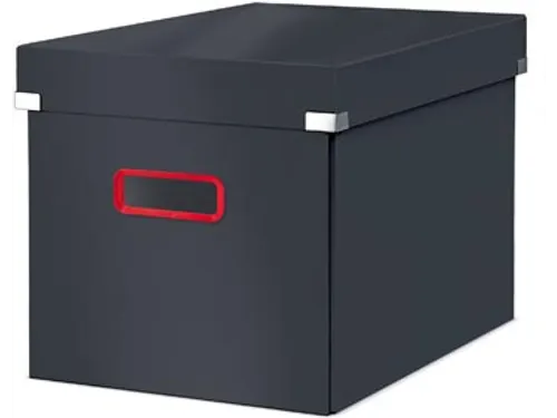 Cosy Click & Store kubus grote opbergdoos grijs 80% gerecycled karton