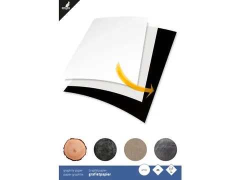 Grafietpapier Kangaro A4, 8 vel, 50 grams Wit