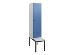 locker met bank,HxBxD 1950x400x815mm,1vak,vak B 400mm,draaigrendel