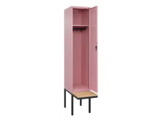 locker met bank,HxBxD 2120x400x815mm,1vak,vak B 400mm,cilinderslot - 1