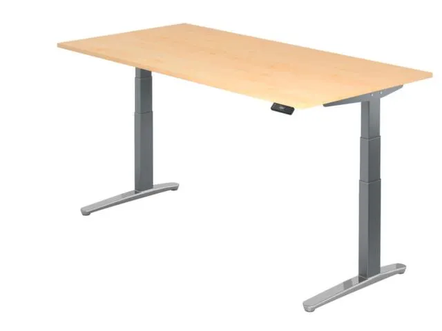 bureau assis-debout à régl. de haut. élec. HxlxP 650-1290x2000x1000