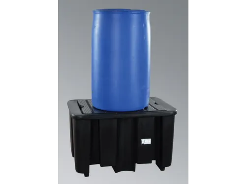 PE-opvangbak,v. 1x200l vat,opvangvol. 225l,HxBxD 600x1000x680mm