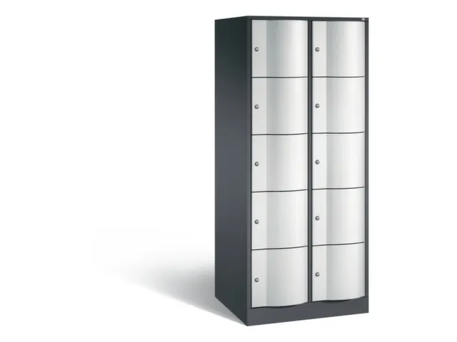 armoire multicases,corps RAL7021,face avant RAL7035