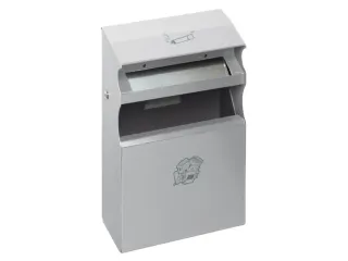Combi-asbak Zilver 2/5 liter 540x300x140mm Overkapping Cilinderslot - 1