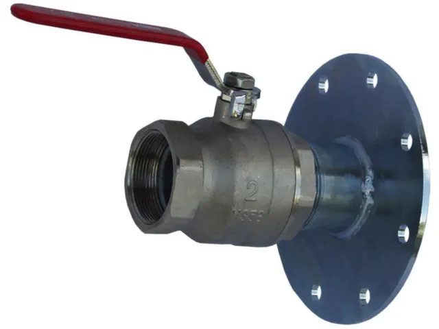 Messing Kogelkraan 2 Met Stalen Tegenflens