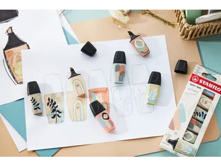 Markeerstift STABILO BOSS naturevibes assorti 6 stuks - 5