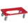 Bakonderwagen 250kg Laadvloer 600x400mm Rubberen Wielen Rood