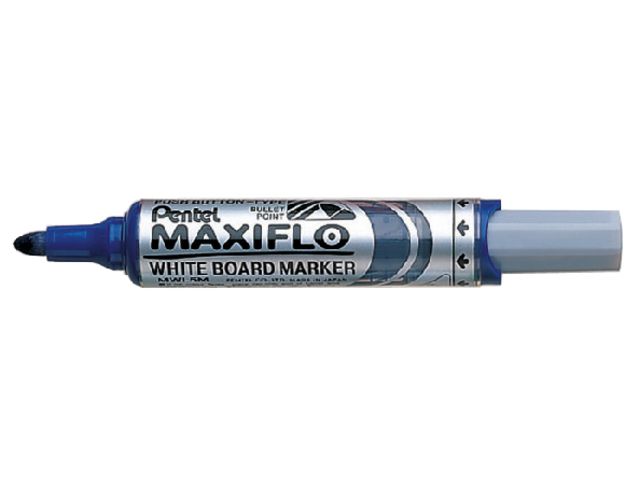 Viltstift Pentel MWL5M Maxiflo whiteboard blauw 3mm | WhiteboardOnline.nl