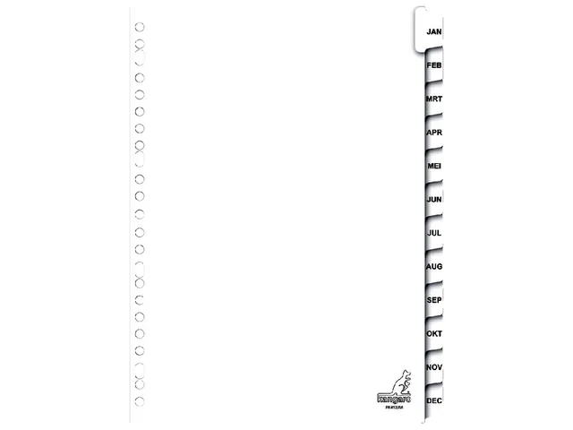 Tabbladen Kangaro 23-gaats PK412JM 12-delig maand karton