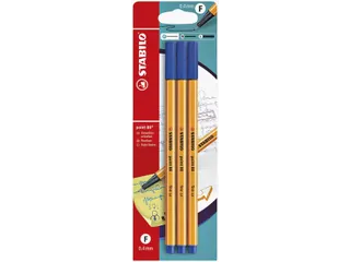 Fineliner STABILO Point 88 0.4mm blister à 3 stuks zwart - 4