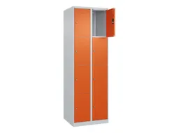 lockerkast,HxBxD 1850x600x500mm,2x4vakken,vak B 300mm,cil.-slot