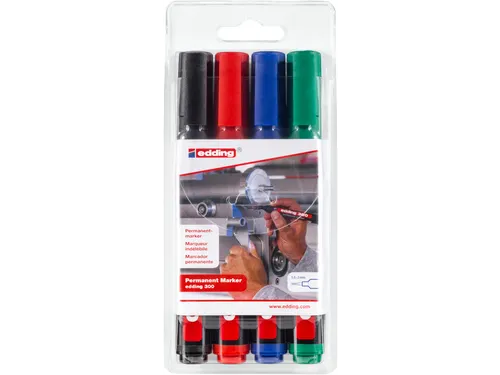 Viltstift edding 300 rond 1.5-3mm assorti 4 stuks