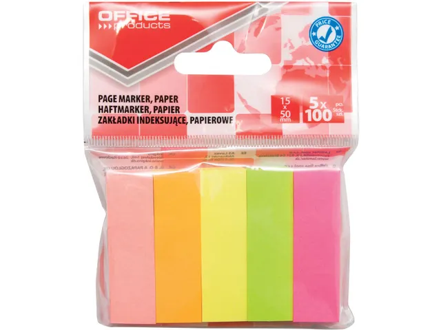 Index 15x50mm Etui 5x100 tabs Kleuren Assorti