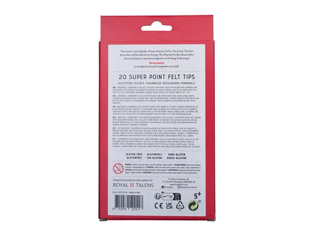 Bruynzeel kids Super Point viltstiften set 20 kleuren