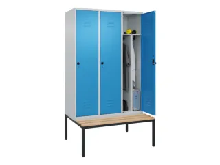 locker voor scheiding van kleding,HxBxD 2120x1200x815mm,3vak - 3