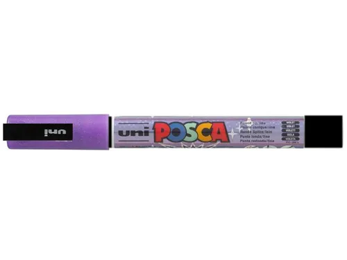 Verfstift Posca PC3M Fijne punt 0,9-1,3mm glitter paars