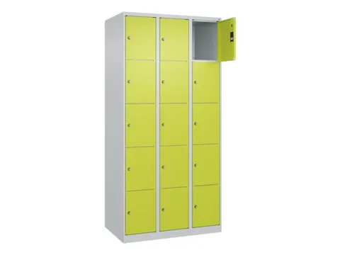 lockerkast,HxBxD 1850x900x500mm,3x5vakken,vak B 300mm,cil.-slot