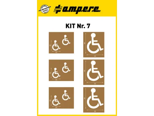 Sjablonenset,Rolstoelrijder,V. Vloermarkeerapparaat,Speciaal Karton