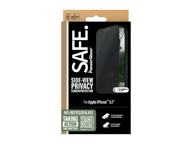 PanzerGlass SAFE. by Privacy Screen Protector iPhone 16 | 15 | Ultr