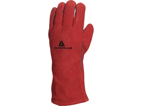 Delta Plus CA515R lederen lashandschoenen, rood, maat 10, 12 paar