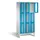 lockerkast 1850x900x500mm 3x3 vakken Cilinderslot Poten, RAL5012