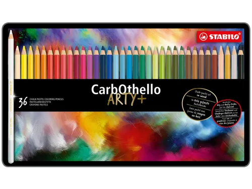 Kleurpotloden STABILO CarbOthello kalkpastel assorti blik à 36 stuks