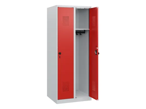 schoollocker,HxBxD 1530x600x500mm,2vak,vak B 300mm,draaigrendel