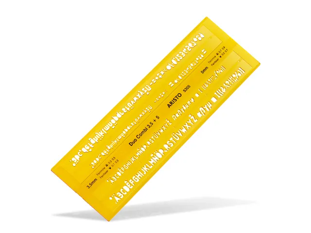 Lettersjabloon Aristo duo-combi 3,5/5 mm recht