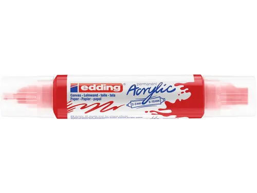 Acrylmarker edding e-5400 3D double liner verkeersrood