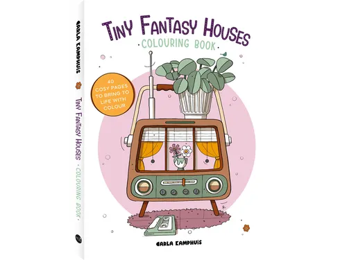 Kleurboek MUS Tiny Fantasy Houses 80 pagina's