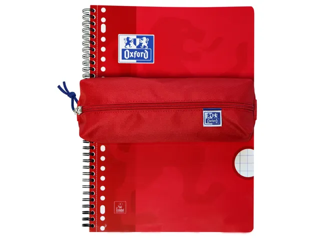 Pennenetui Oxford rechthoek rood