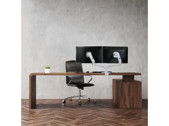 Monitorarm Lx Side By Side No Mount Grommet Wit 2 schermen 27 Inch