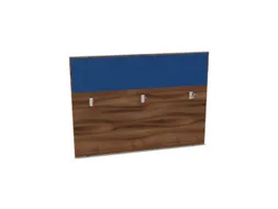 baliepaneel bureau aanbouw achter NP-tiepolo nut BN6016-blauw 1600mm