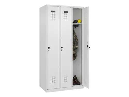 locker,HxBxD 1850x900x500mm,3vak,vak B 300mm,draaigrendel