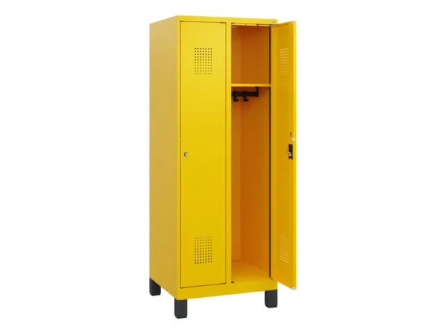 schoollocker,HxBxD 1630x600x500mm,2vak,vak B 300mm,cil.-slot,voeten