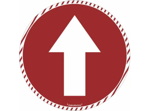markeersymbool,symbool/tekst: "Pijl",Ø 240mm,rood