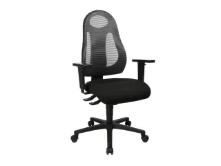Bureaustoel,Synchroonmech.,M. Armleuningen,Zitting Stof Zwart - 1