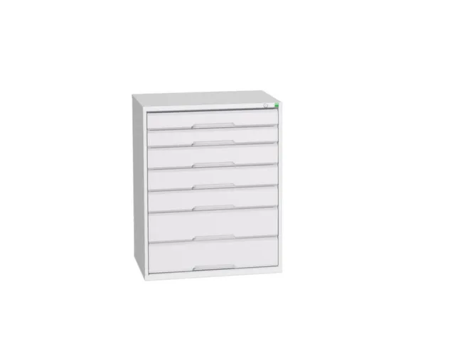 ladekast HxBxD 1000x800x550mm 7laden romp RAL7035 front RAL7035