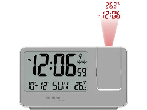 Projectiewekker Technoline WT 534 143x84x39mm zilver