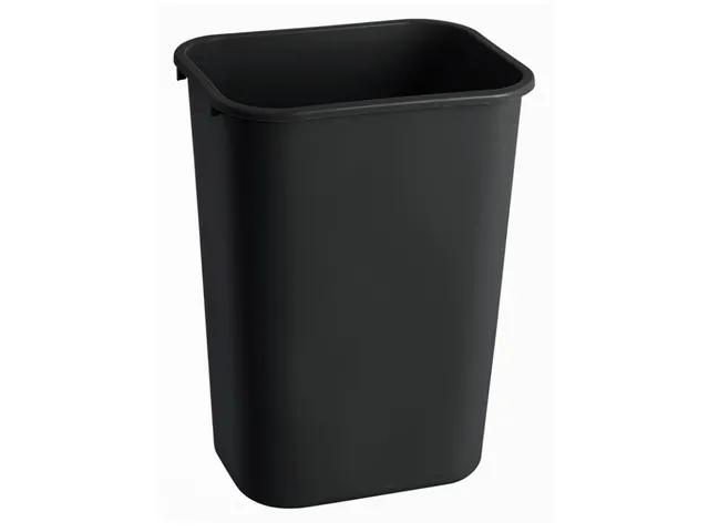 Rechthoekige afvalbak 39 Liter Zwart