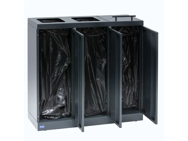 Bica 887 Afvalscheidingsunit 3x45 Liter Antraciet