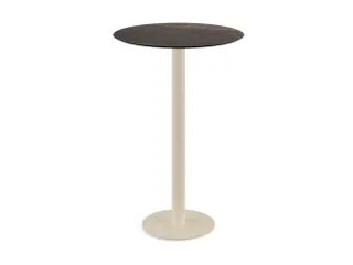 statafel,HxØ 1090x700mm,rond,schotelvoet zandkleuren - 1
