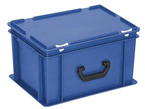 Euronorm Koffer Hxlxb 230x400x300mm 21l 1 Handgreep Blauw